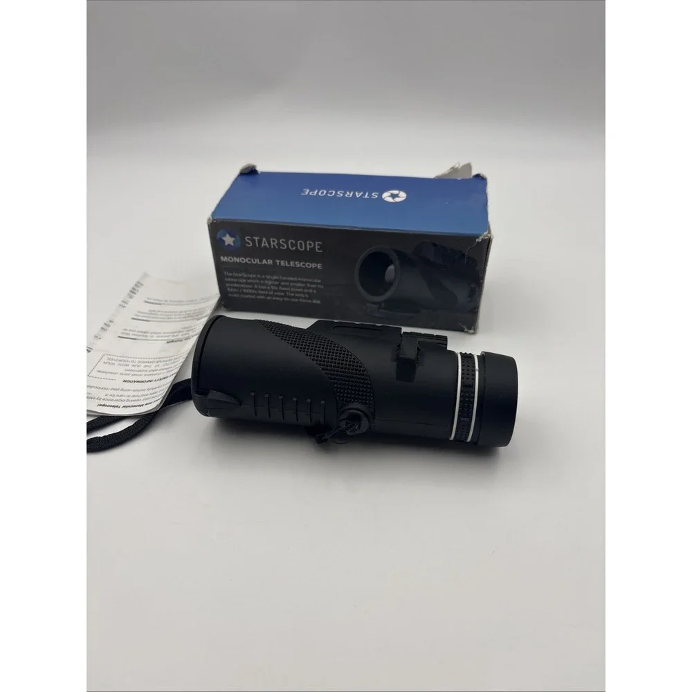 Starscope Gen 2 Monocular Telescope 10x Zoom Compact Black Water-Resistant Scope